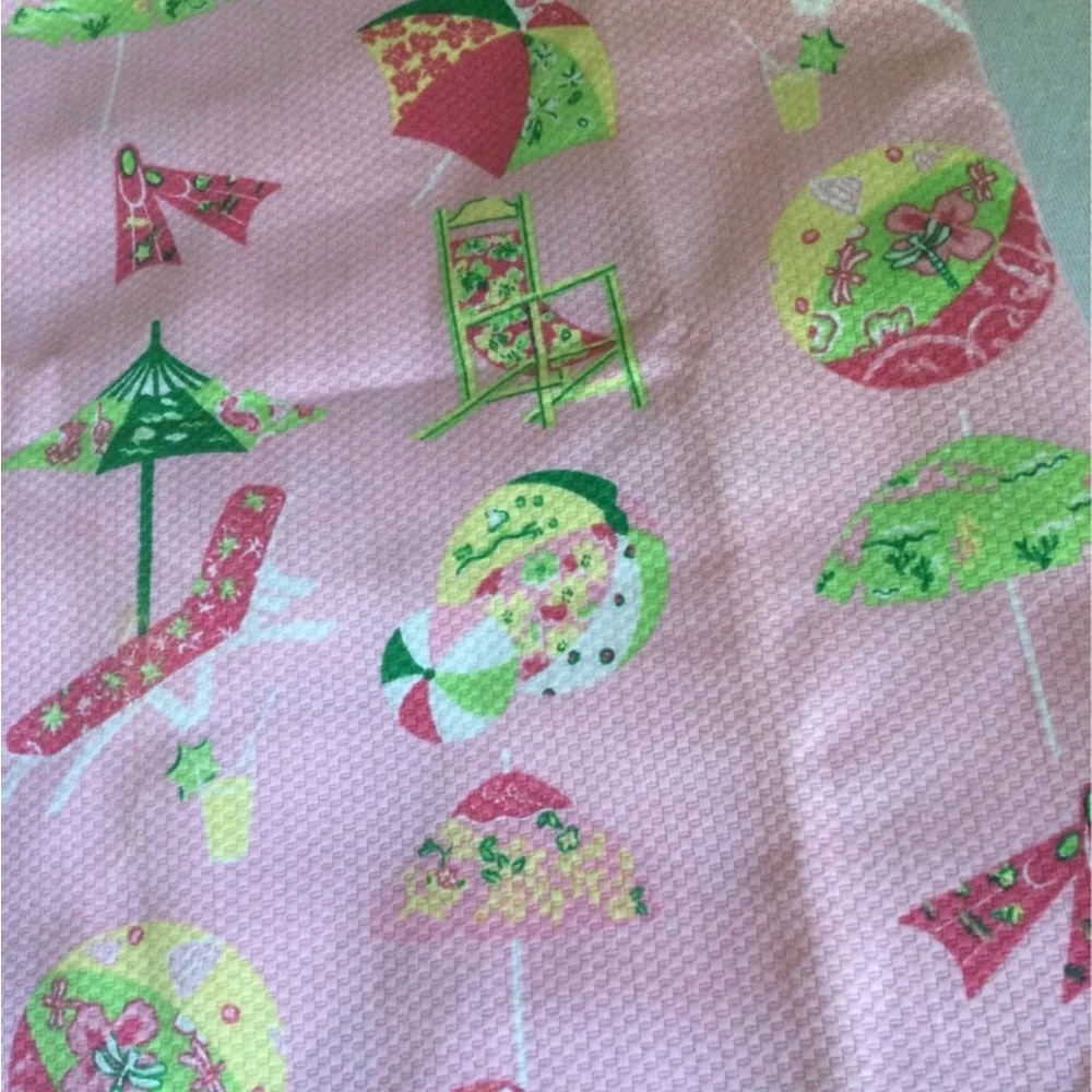 Pink Beach Themed Fabric